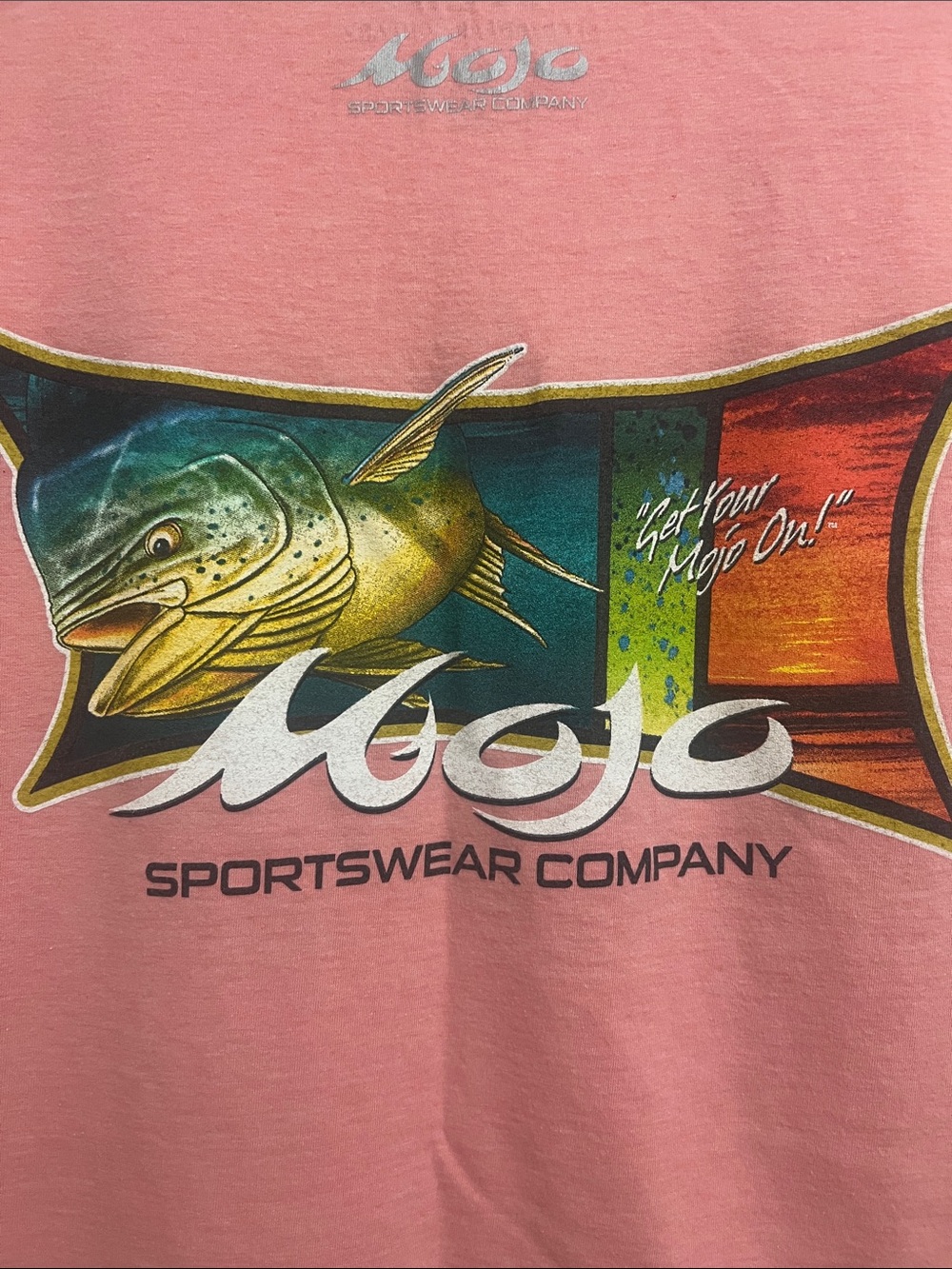 Mojo Coral Pocket Tee with Logo